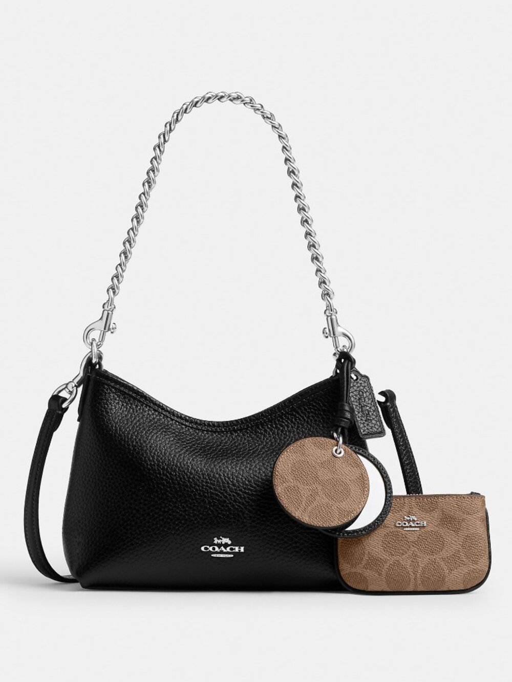Coach Outlet Laurel Small Shoulder Bag With Mirror Charm And Pouch